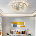 Round Crystal Pendant Ceiling Lamp - 3 Step Dimming, Modern Tassel Design