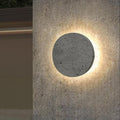 Round Gray Concrete LED Landscape Wall Lights