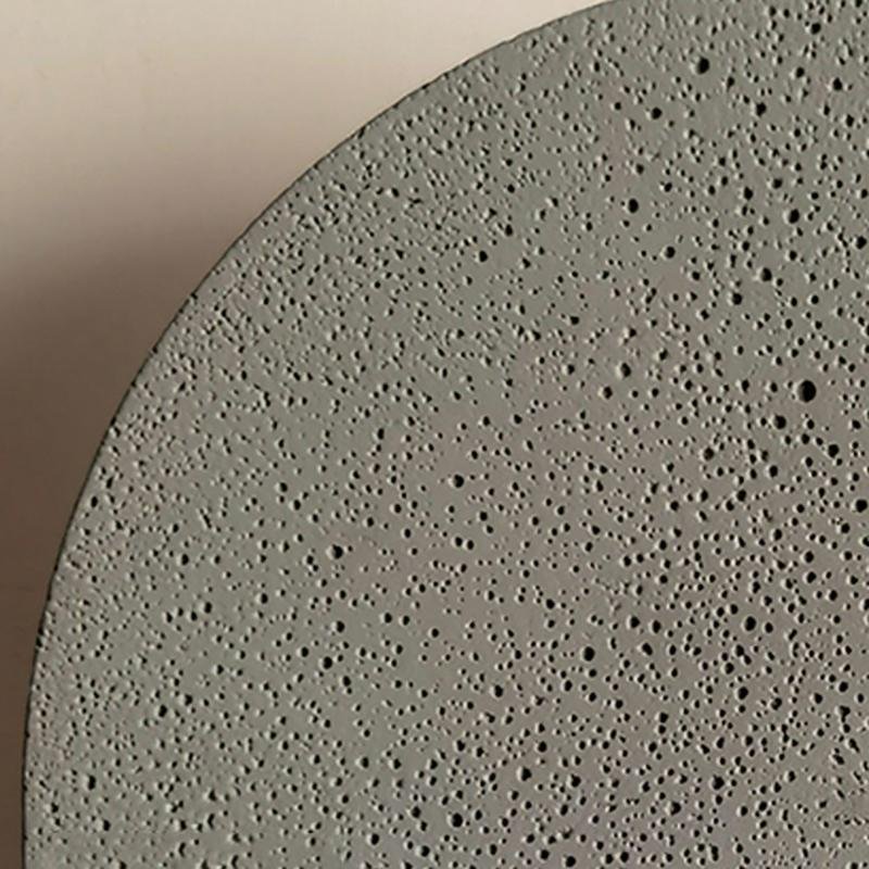Round Gray Concrete LED Landscape Wall Lights