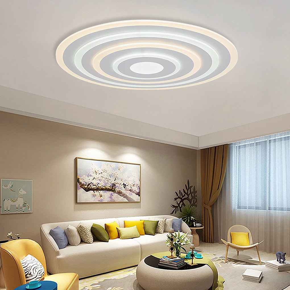 Modern Round LED Flush Mount Ceiling Light Fixture