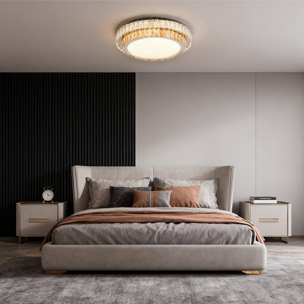 Modern Luxury Crystal LED Flush Mount Ceiling Light