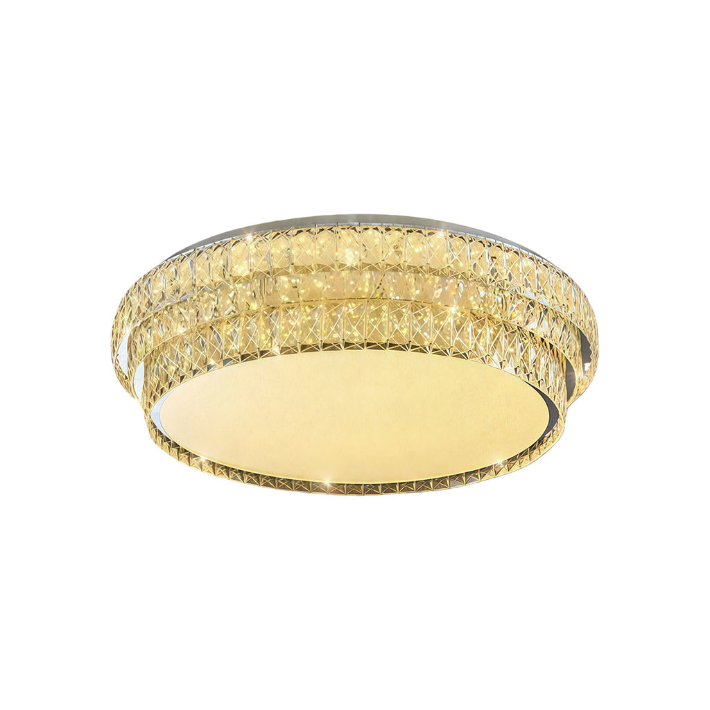 Flush Mounted LED Crystal Lamp - Luxury Eye-Protecting Light Fixture