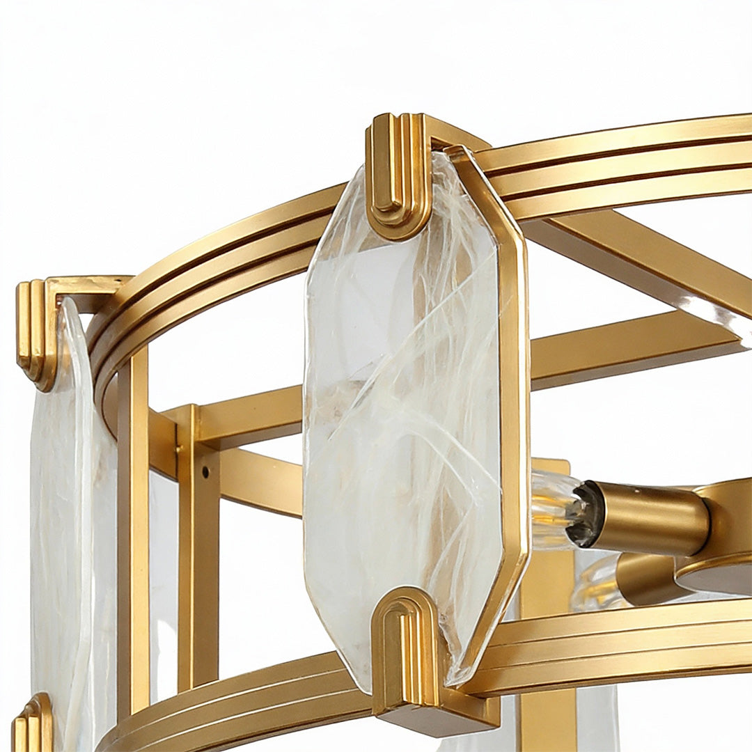 Round Glass Chandelier - Classic American Ceiling Light Elegance