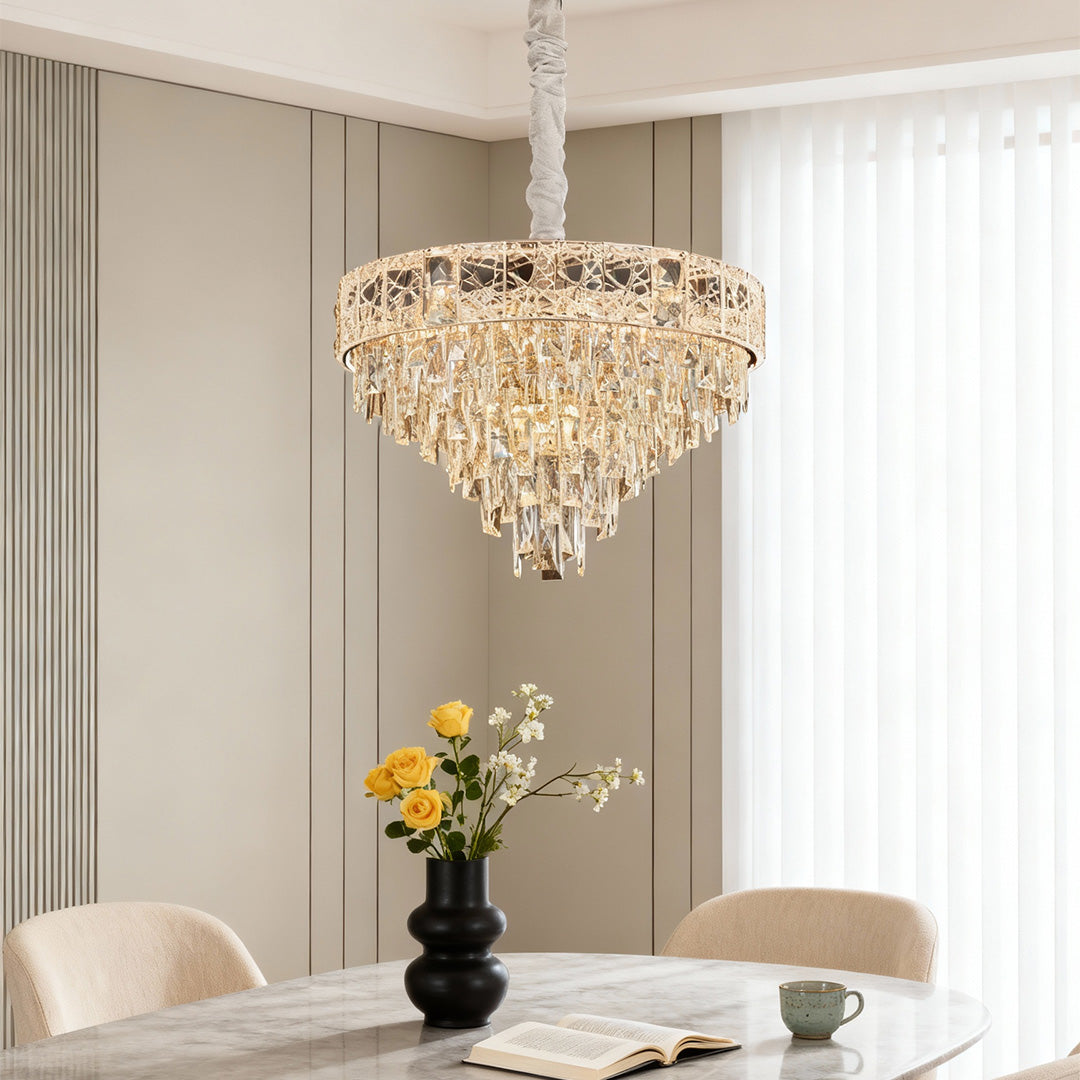 Luxury European Crystal Chandelier Ceiling Light - Elegant Home Decor