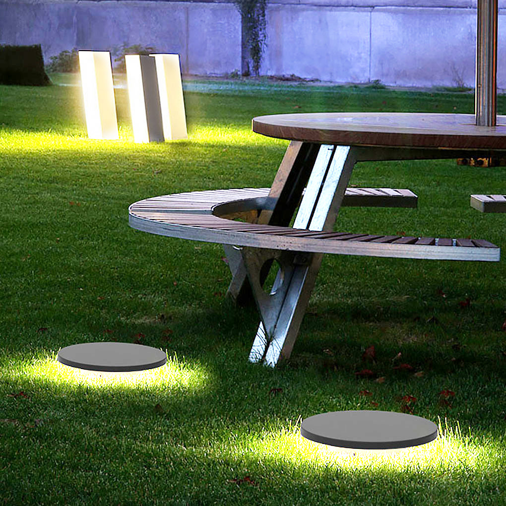 Round LED Burying Lamp - Die-Cast Aluminum Garden Light