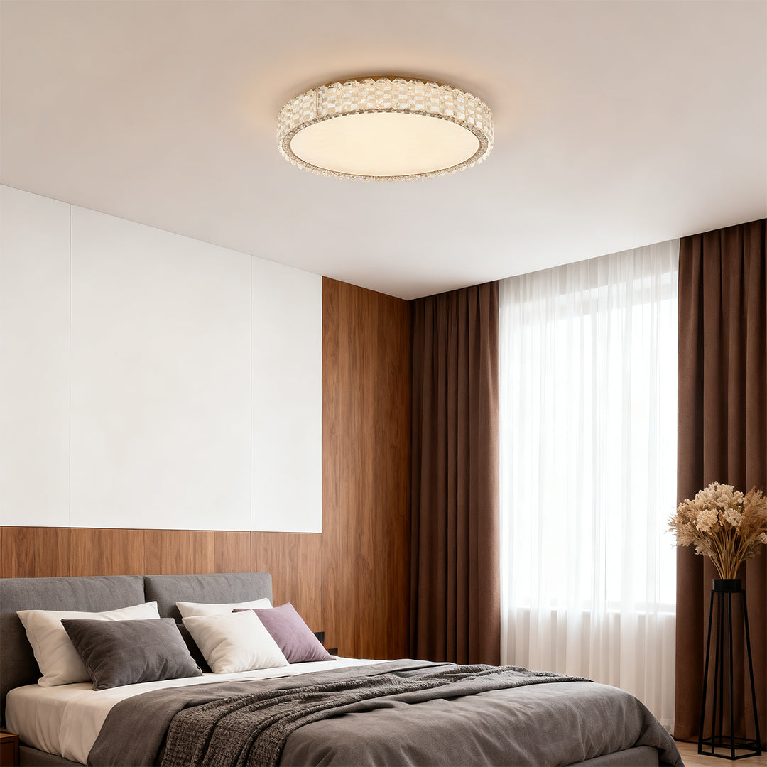 Luxury Crystal LED Flush Mount Ceiling Light Fixture