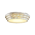 Luxury LED Flush Mount Crystal Lamp - Eye-Protecting Lighting for Home Decor