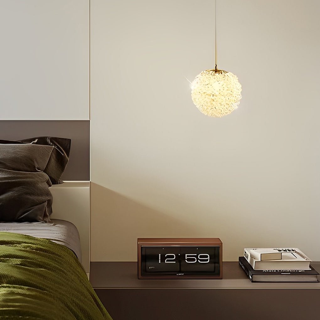Round Crystal Ball Dimming Pendant Light - Modern 3-Step Luxury Lighting