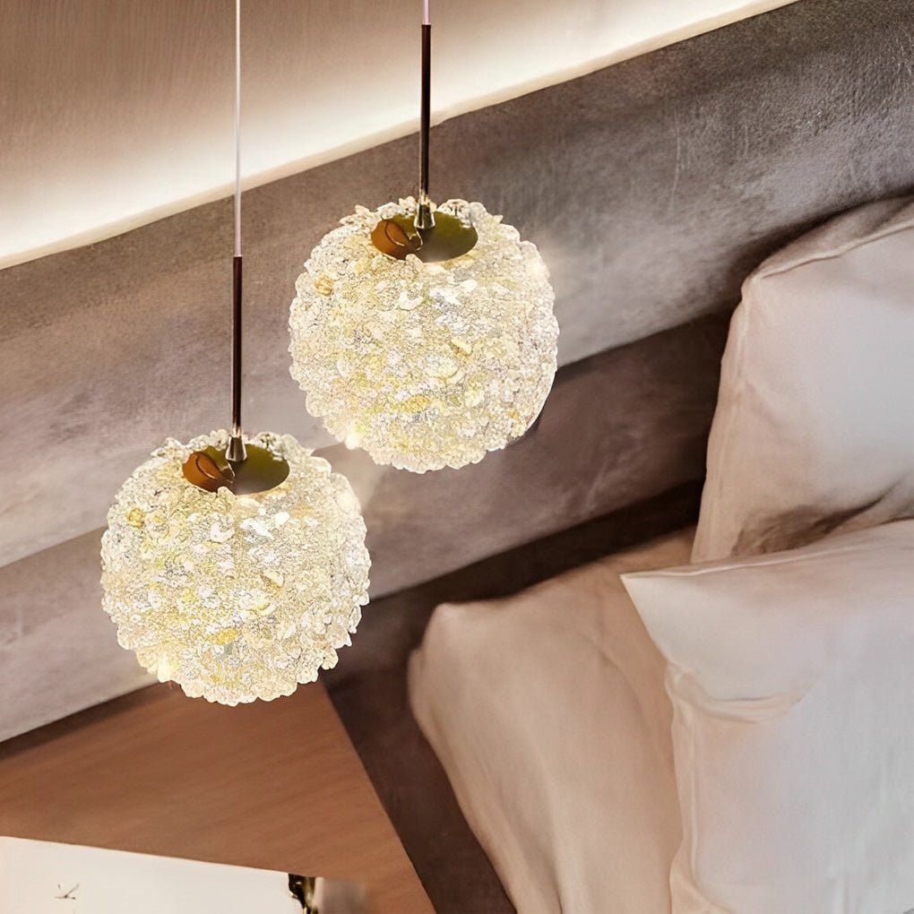 Round Crystal Ball Dimming Pendant Light - Modern 3-Step Luxury Lighting