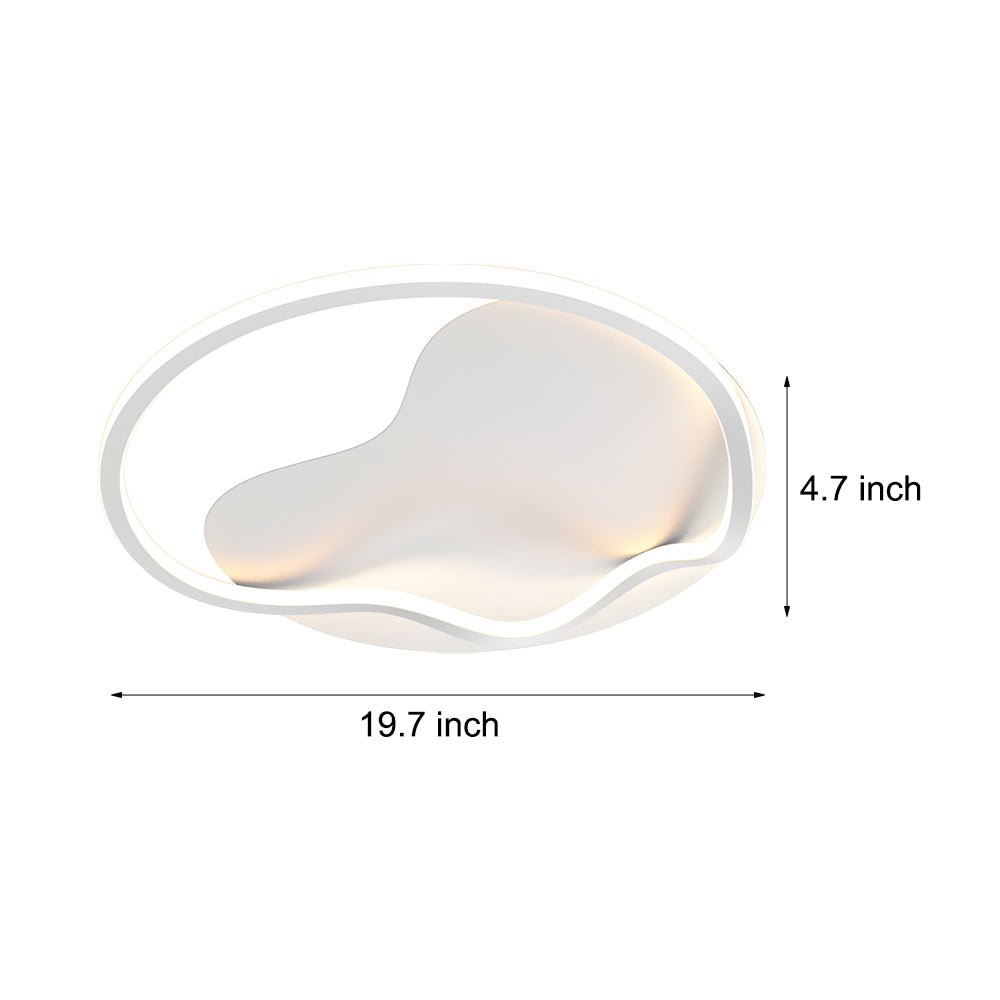 Round Minimalist 3-Step Dimming LED Ceiling Light - Dimmable White Modern Design