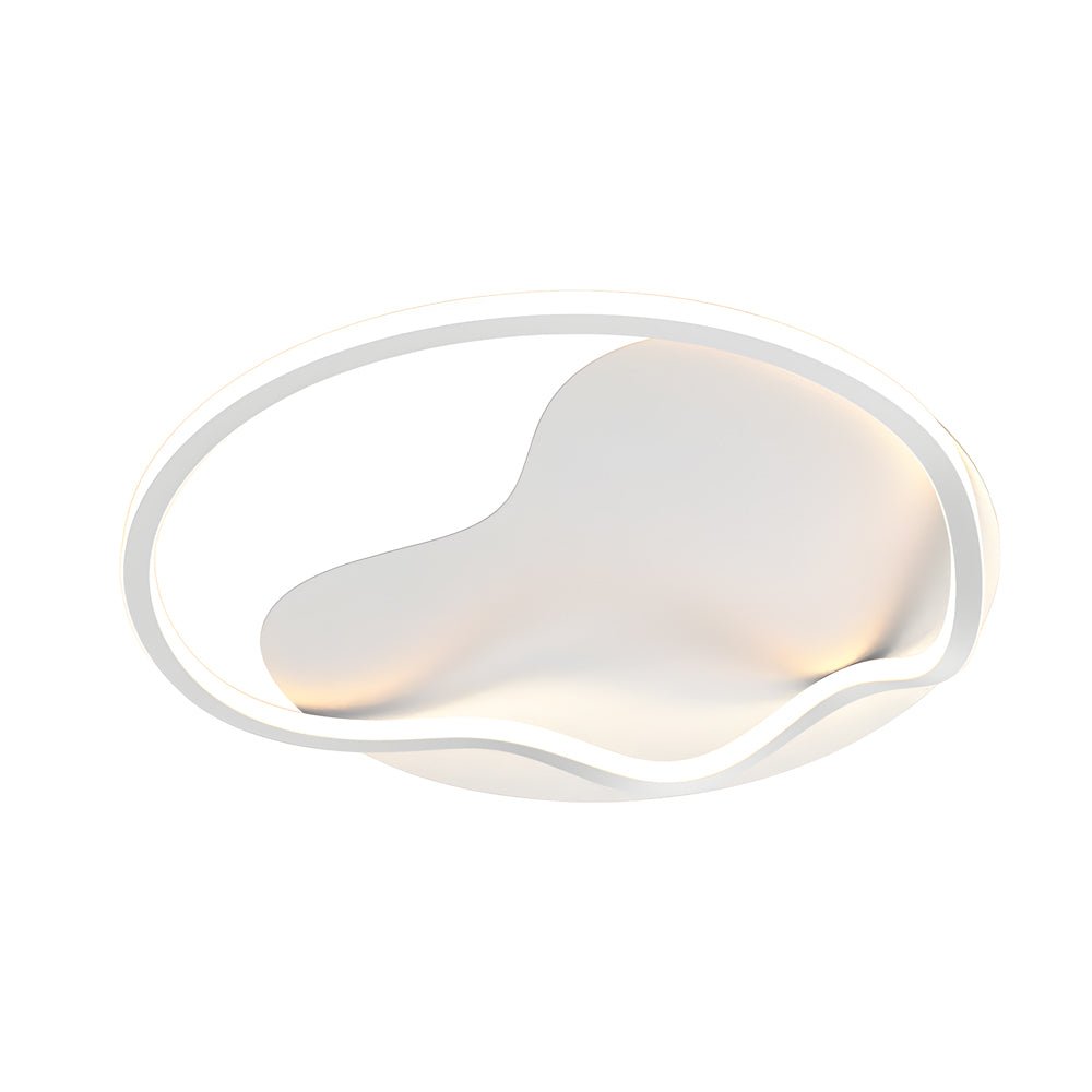Round Minimalist 3-Step Dimming LED Ceiling Light - Dimmable White Modern Design