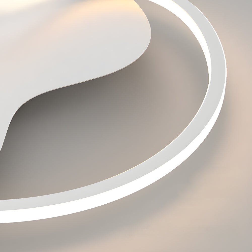 Round Minimalist 3-Step Dimming LED Ceiling Light - Dimmable White Modern Design