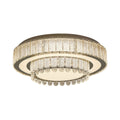Modern Crystal Flush Mount Light Fixture - Luxury Ceiling Lighting, Elegant Home Decor, Contemporary Design, Bright Illumination