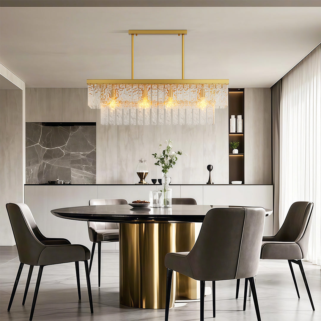 Modern Full-Copper Minimalist Chandelier Ceiling Light