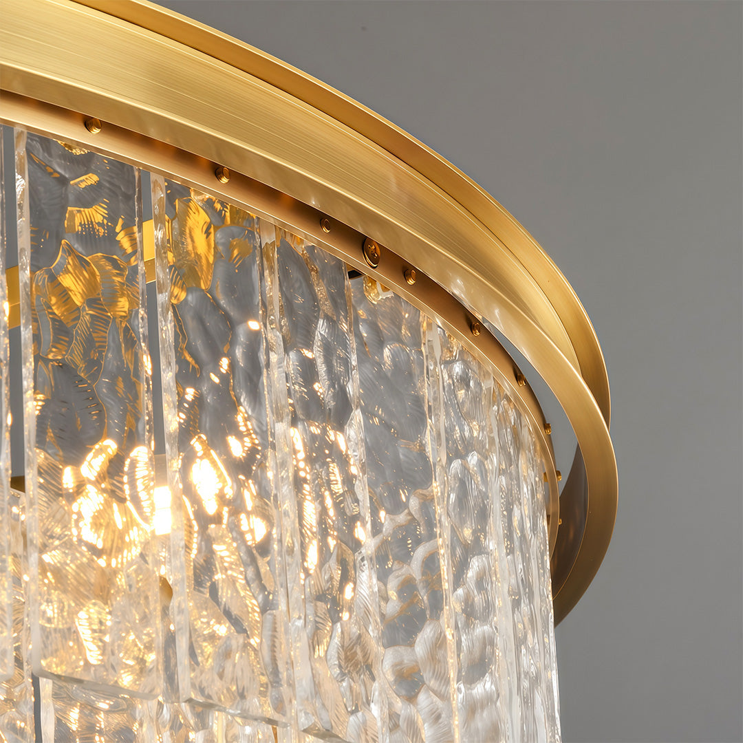 Modern Full-Copper Minimalist Chandelier Ceiling Light