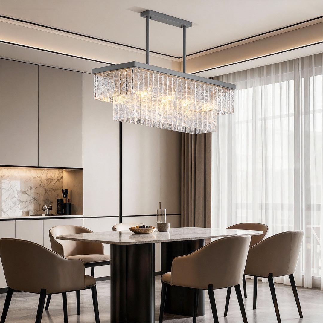 Modern Full-Copper Minimalist Chandelier Ceiling Light