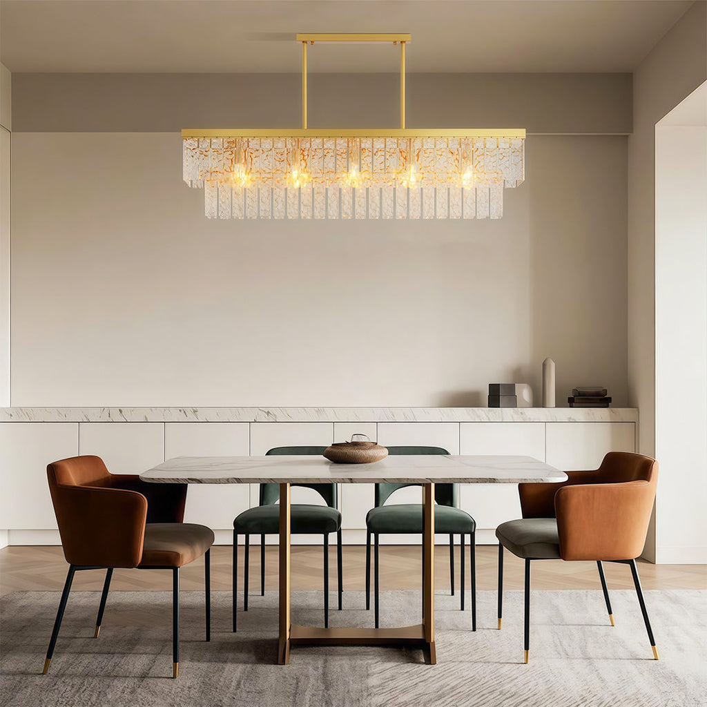 Modern Full-Copper Minimalist Chandelier Ceiling Light