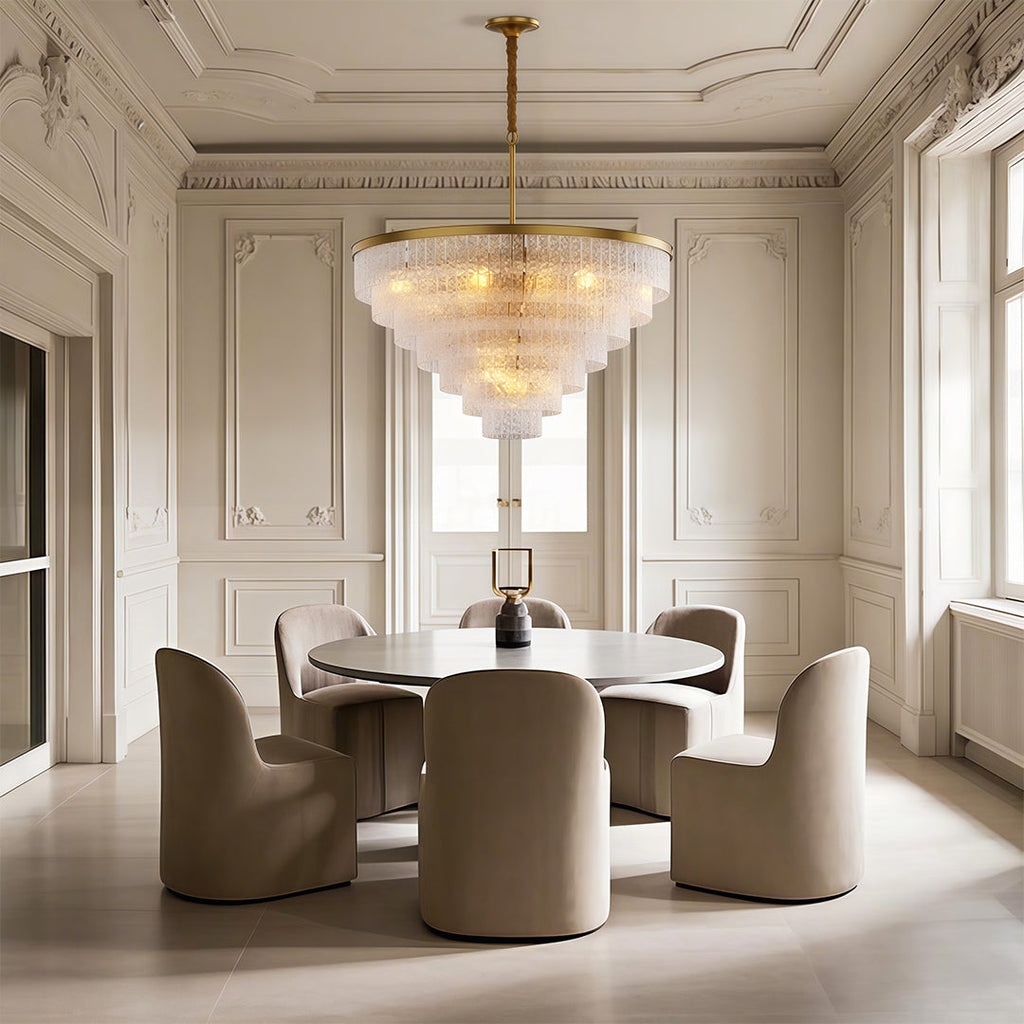 Modern Full-Copper Minimalist Chandelier Ceiling Light