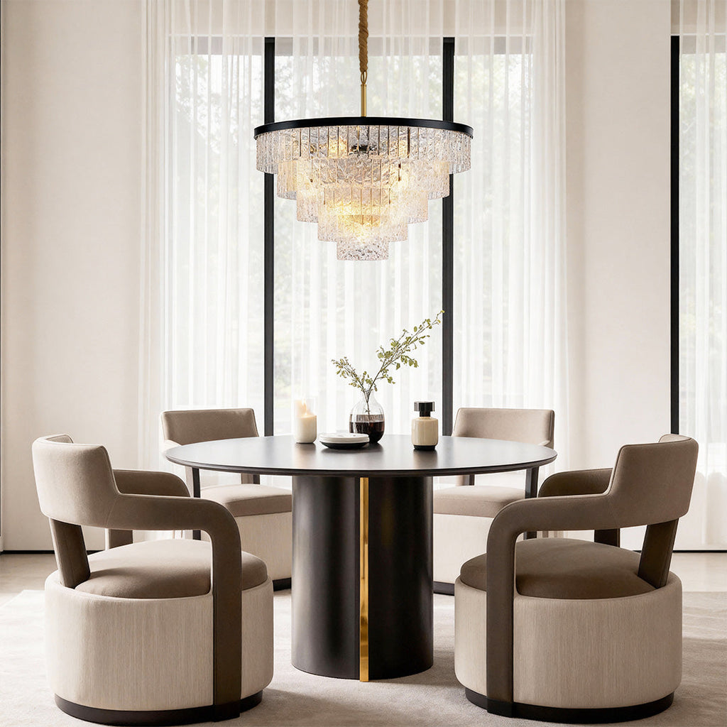 Modern Full-Copper Minimalist Chandelier Ceiling Light