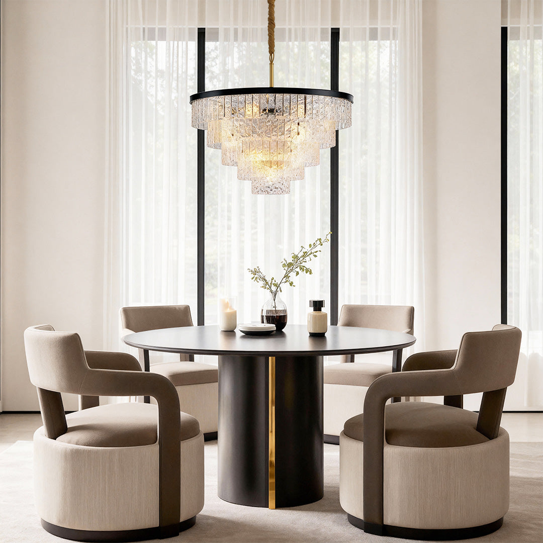 Modern Full-Copper Minimalist Chandelier Ceiling Light