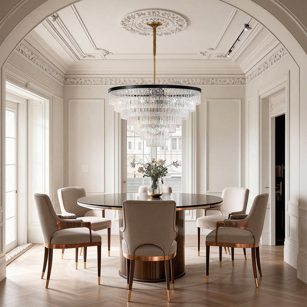 Modern Full-Copper Minimalist Chandelier Ceiling Light