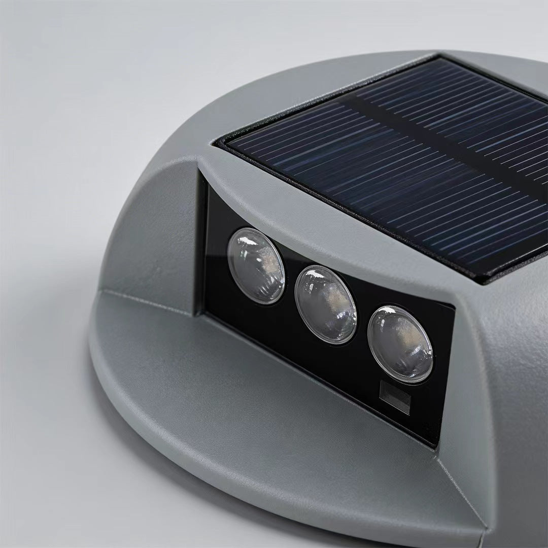 Round Waterproof Solar LED Deck Light - Outdoor Lighting Solution