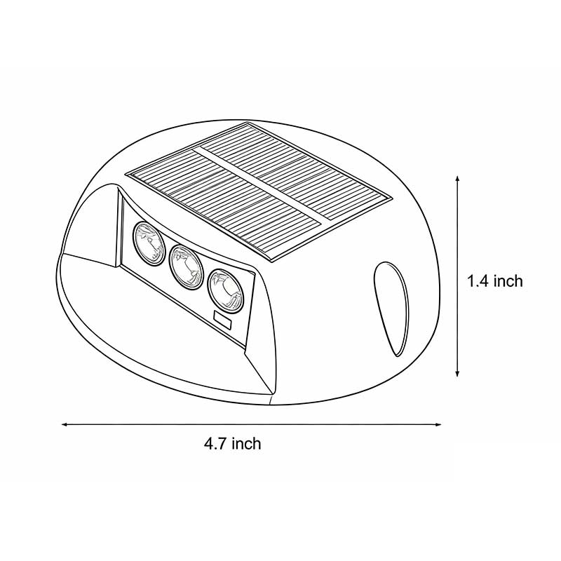 Round Waterproof Solar LED Deck Light - Outdoor Lighting Solution