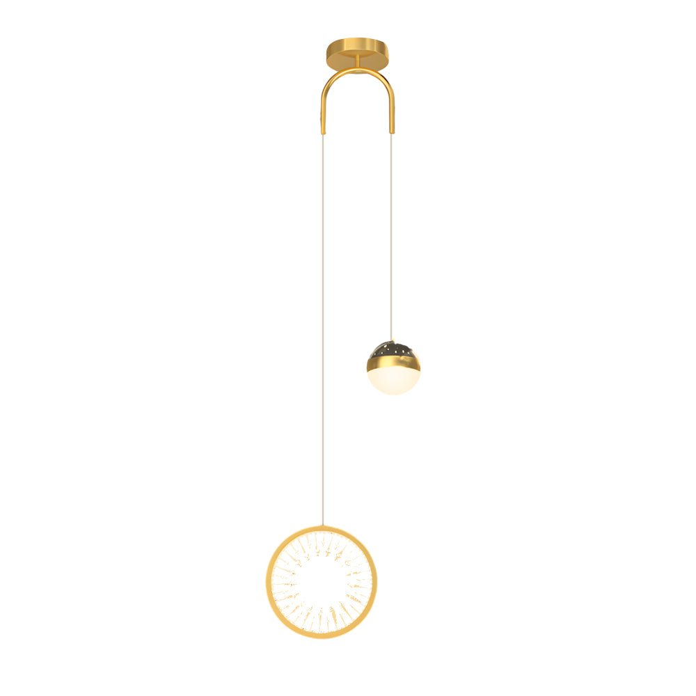 Round Oval Starry Projection Nordic Pendant Light - 3 Step Dimming