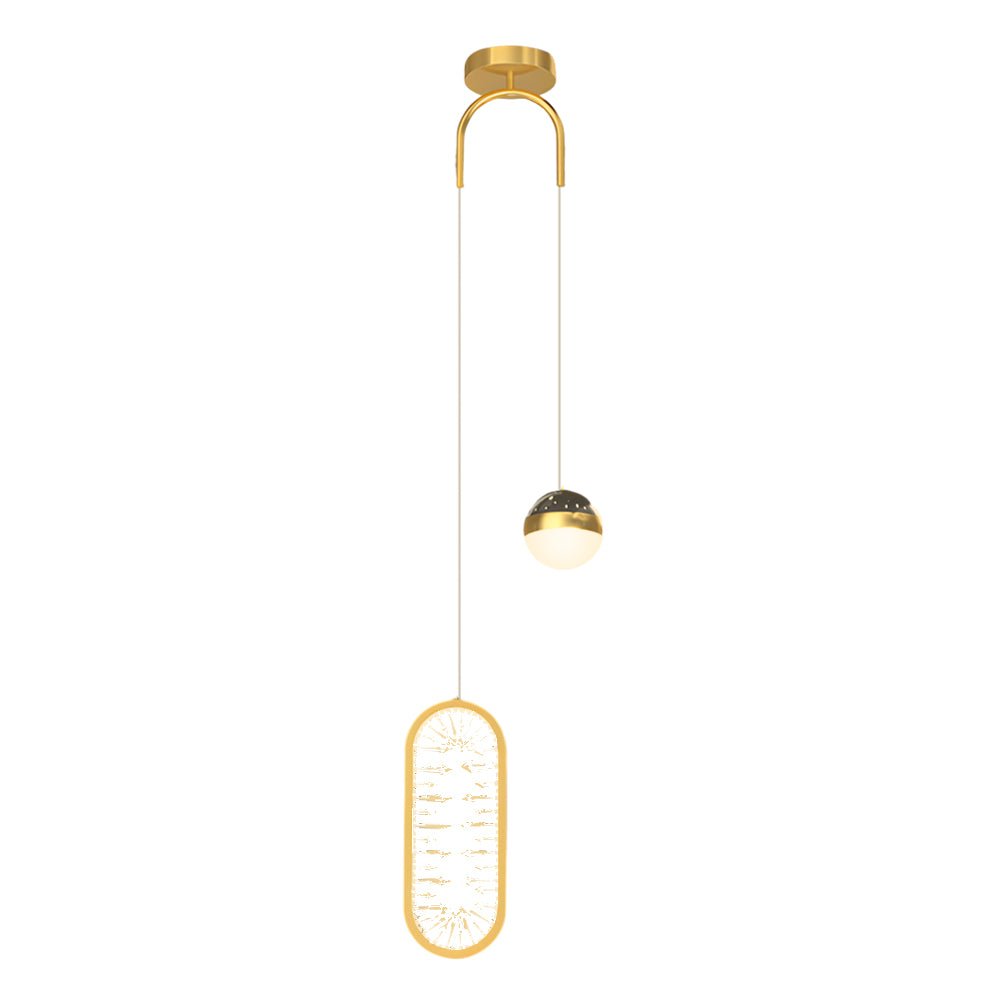Round Oval Starry Projection Nordic Pendant Light - 3 Step Dimming