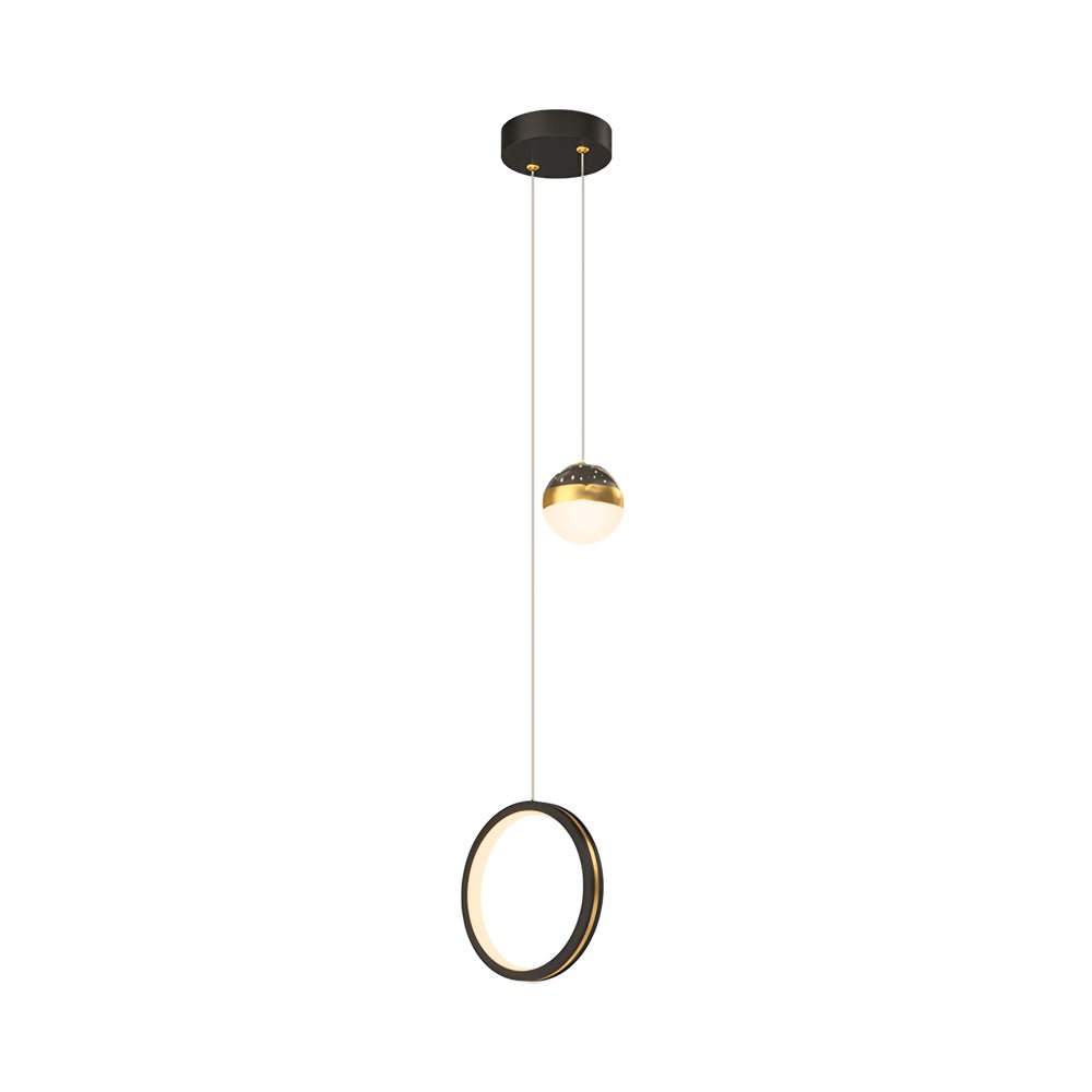 Round Oval Rings 3-Step Dimming LED Starry Projection Pendant Light