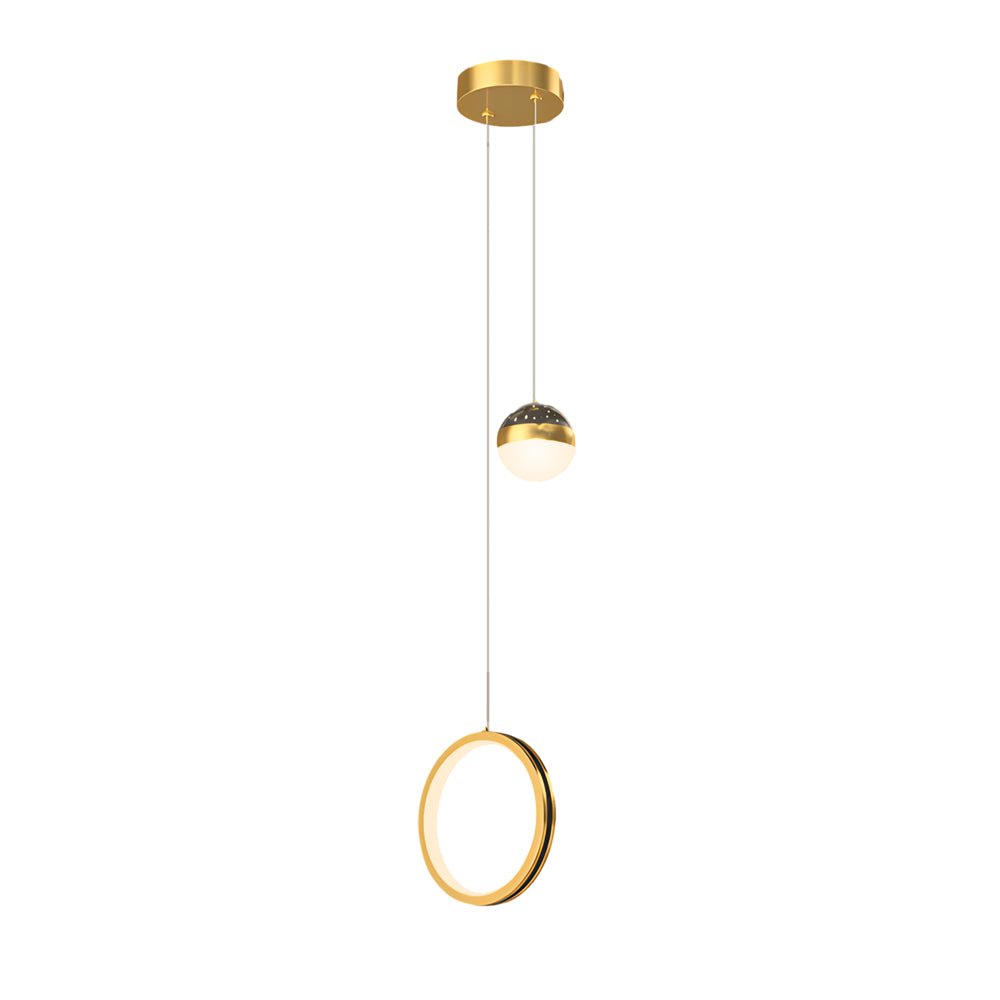 Round Oval Rings 3-Step Dimming LED Starry Projection Pendant Light