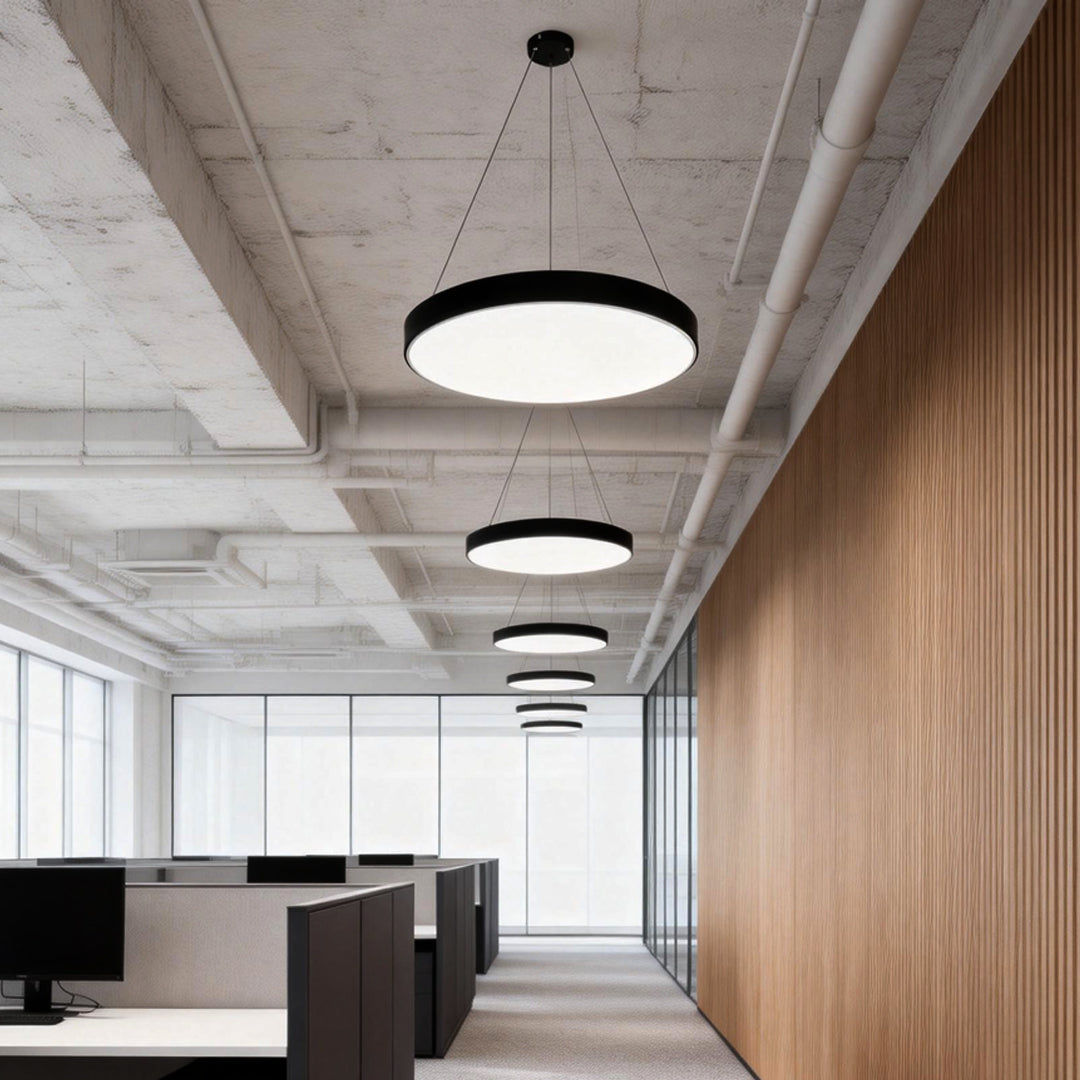 Round Minimalist Metal Pendant Light Ceiling Fixture