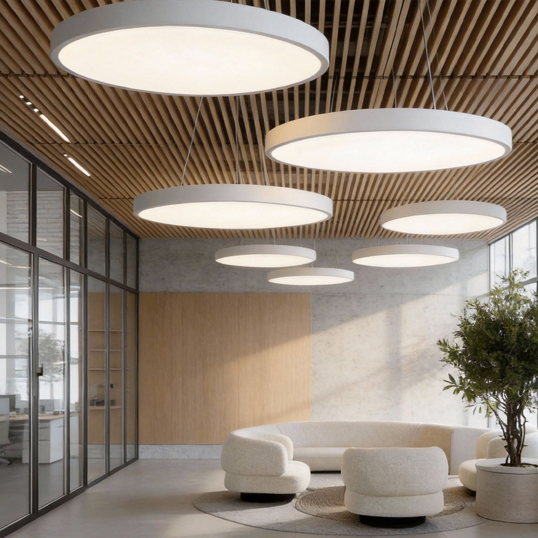 Minimalist Metal Round Pendant Light - Modern Ceiling Fixture Decor
