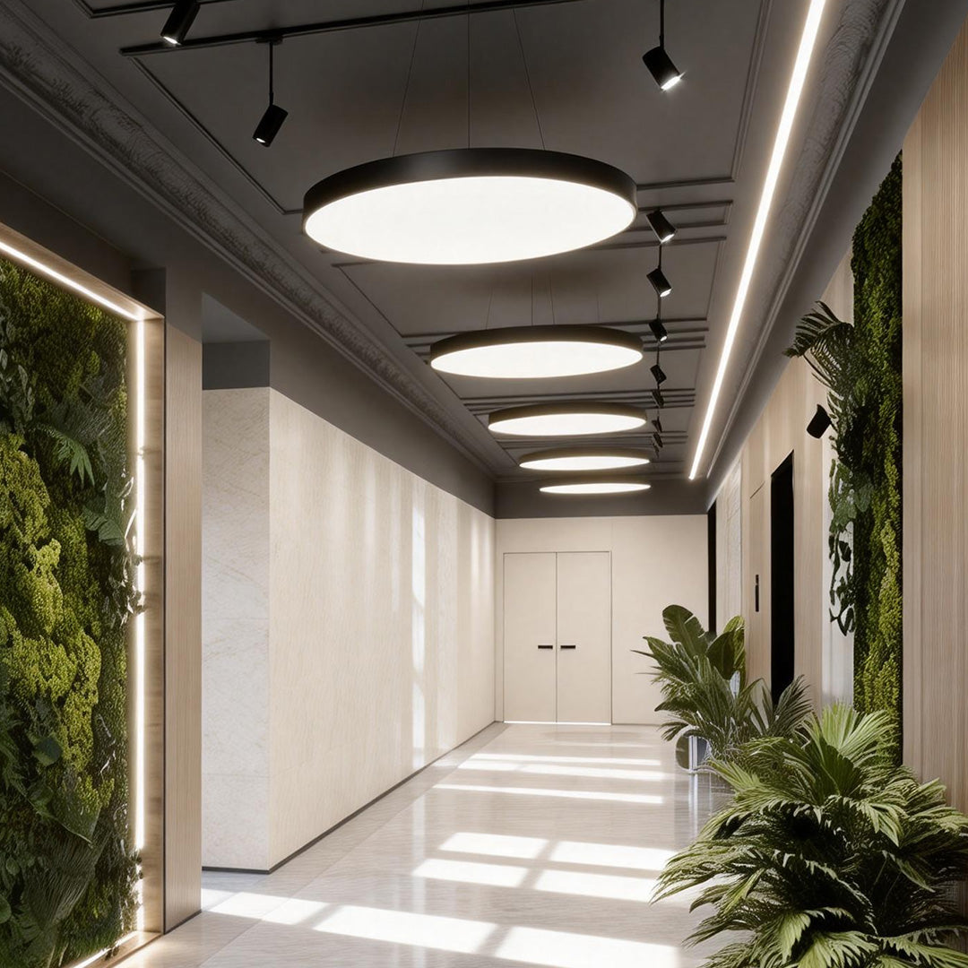 Minimalist Metal Round Pendant Light - Modern Ceiling Fixture Decor
