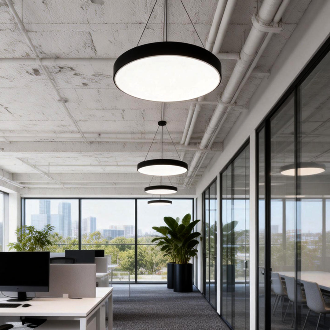 Round Minimalist Metal Pendant Light Ceiling Fixture