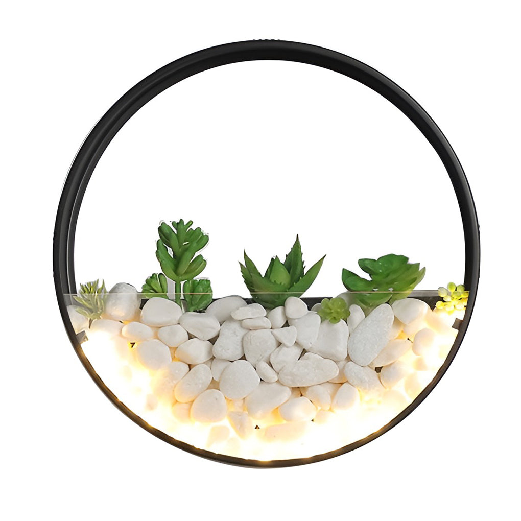 Round Plant Wall Lamp - Natural LED Modern Outdoor Light