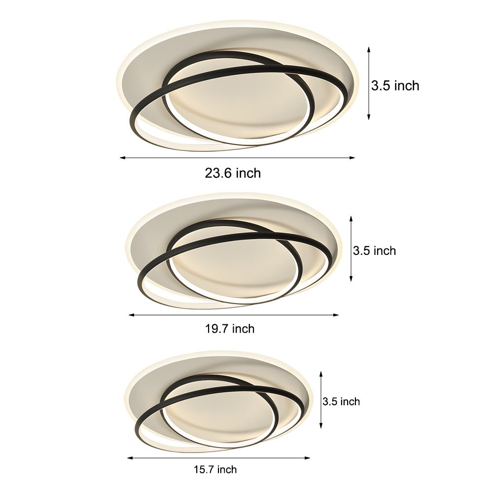 Round Ring LED Ceiling Light - Three Step Dimming Nordic Design Fixture