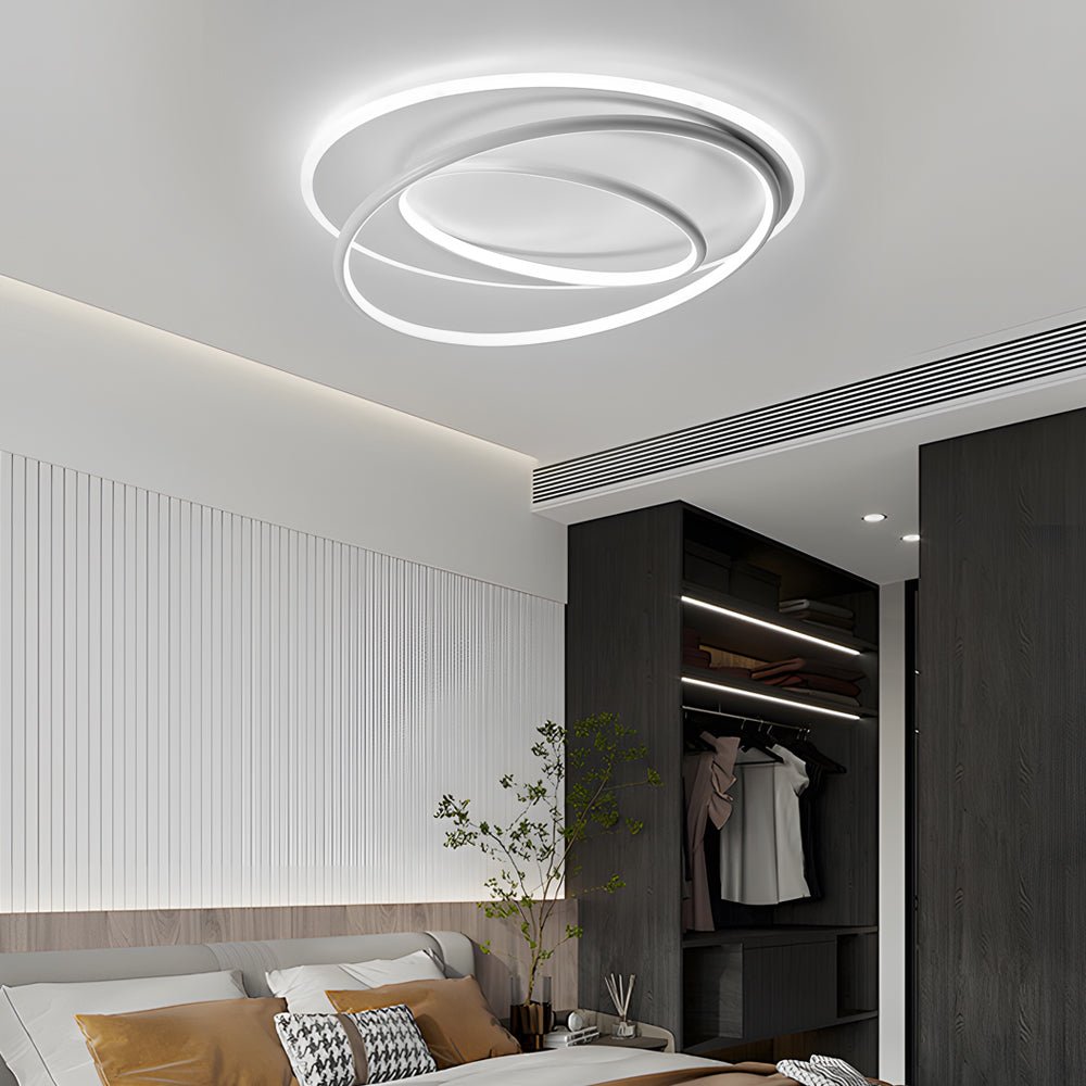 Round Ring LED Ceiling Light - Three Step Dimming Nordic Design Fixture