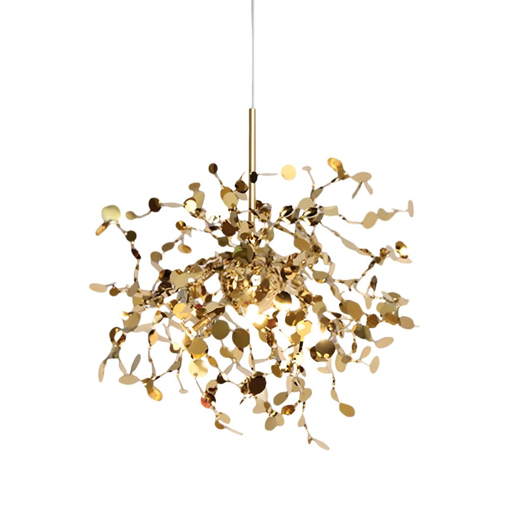Round Stainless Steel Disc Chandelier - Modern Nordic Design