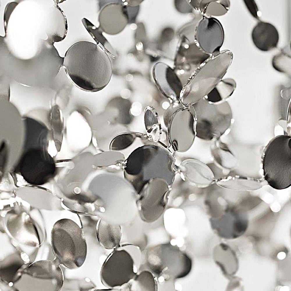 Round Stainless Steel Disc Chandelier - Modern Nordic Design