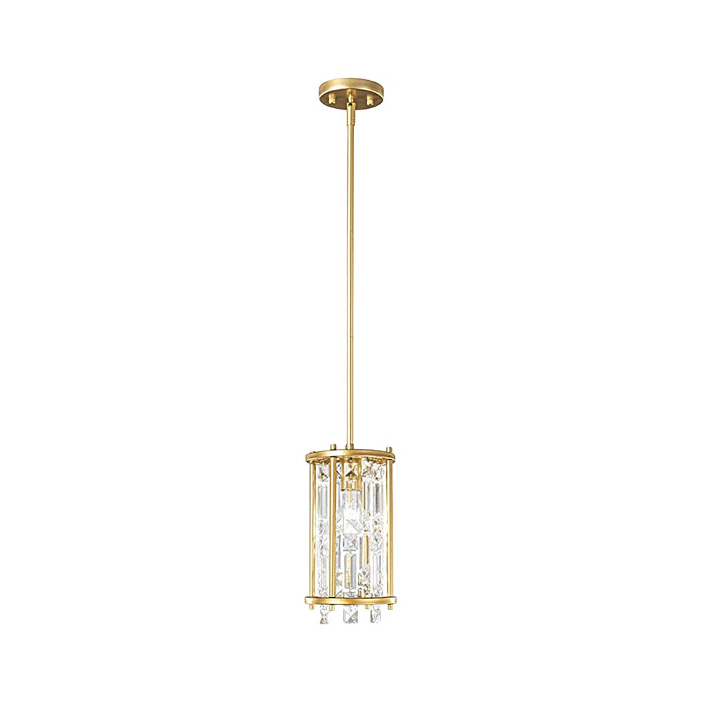 Round Square Iron Frame Crystal Shade Chandelier - Luxury Modern Ceiling Light