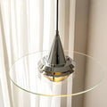 Round Transparent Glass UFO Pendant Light Fixture - 3 Step Dimming Modern Lighting