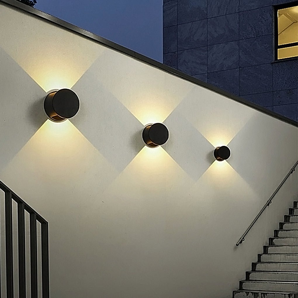 Up and Down Waterproof LED Wall Light - Round Design, Exterior & Indoor Lighting