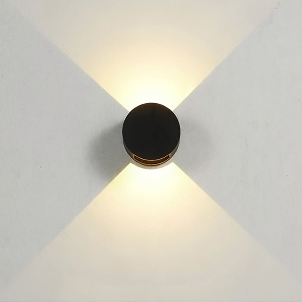 Up and Down Waterproof LED Wall Light - Round Design, Exterior & Indoor Lighting