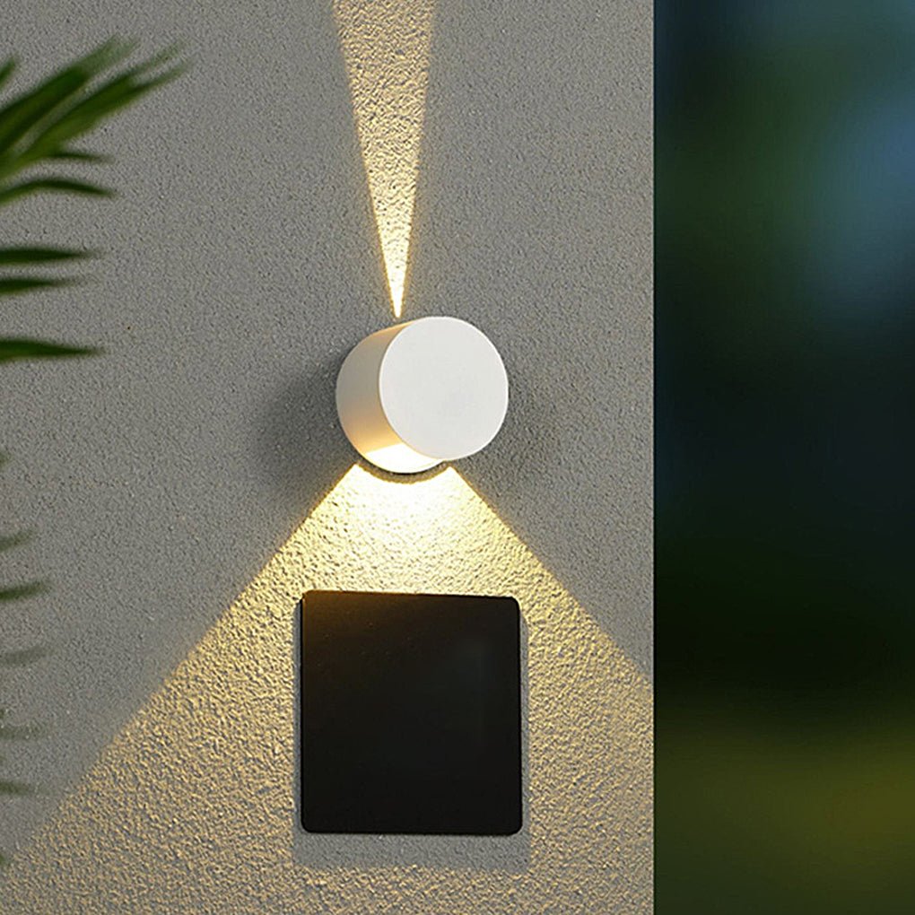 Up and Down Waterproof LED Wall Light - Round Design, Exterior & Indoor Lighting