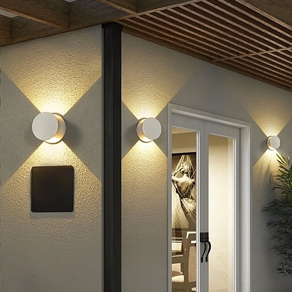 Up and Down Waterproof LED Wall Light - Round Design, Exterior & Indoor Lighting