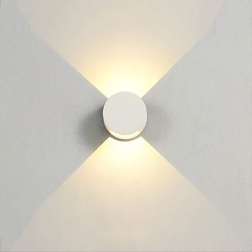 Up and Down Waterproof LED Wall Light - Round Design, Exterior & Indoor Lighting