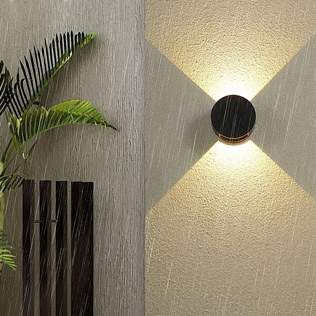 Up and Down Waterproof LED Wall Light - Round Design, Exterior & Indoor Lighting