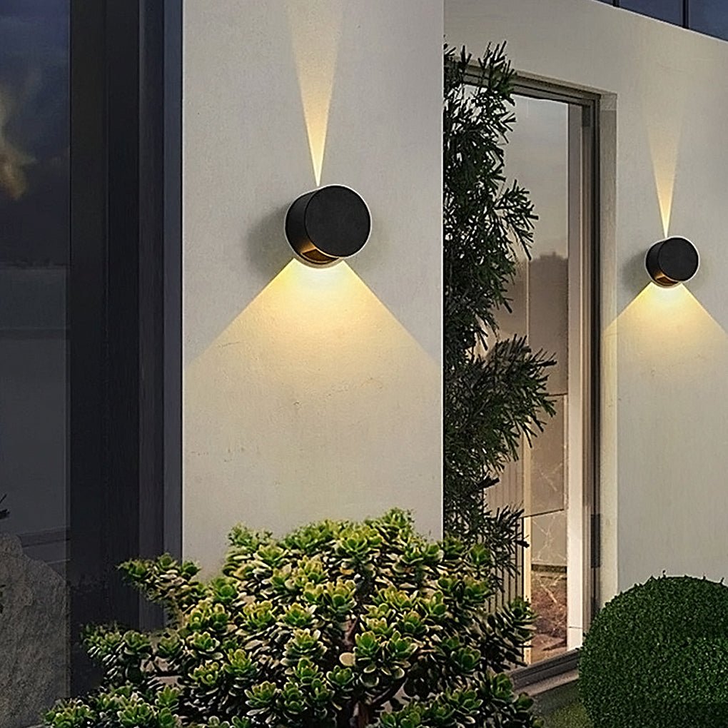 Up and Down Waterproof LED Wall Light - Round Design, Exterior & Indoor Lighting