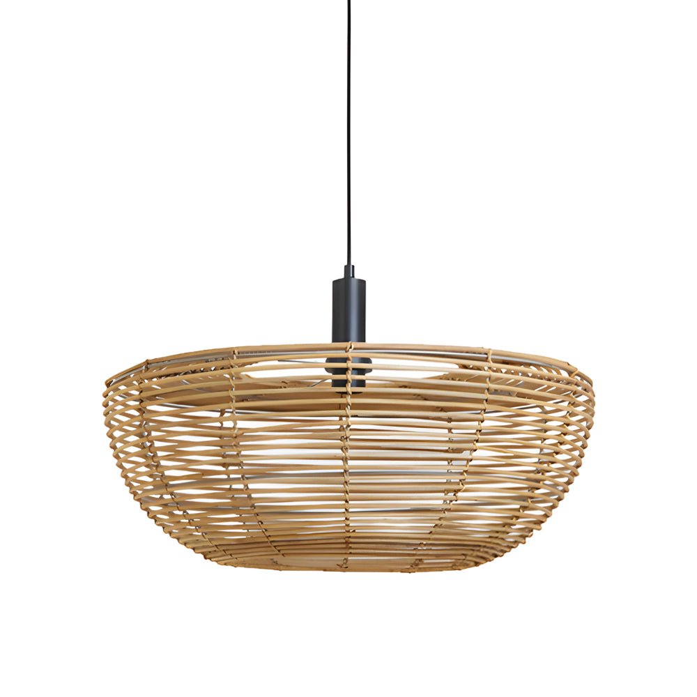 Round Woven Wabi-Sabi Modern Hanging Lights Wall Lamp